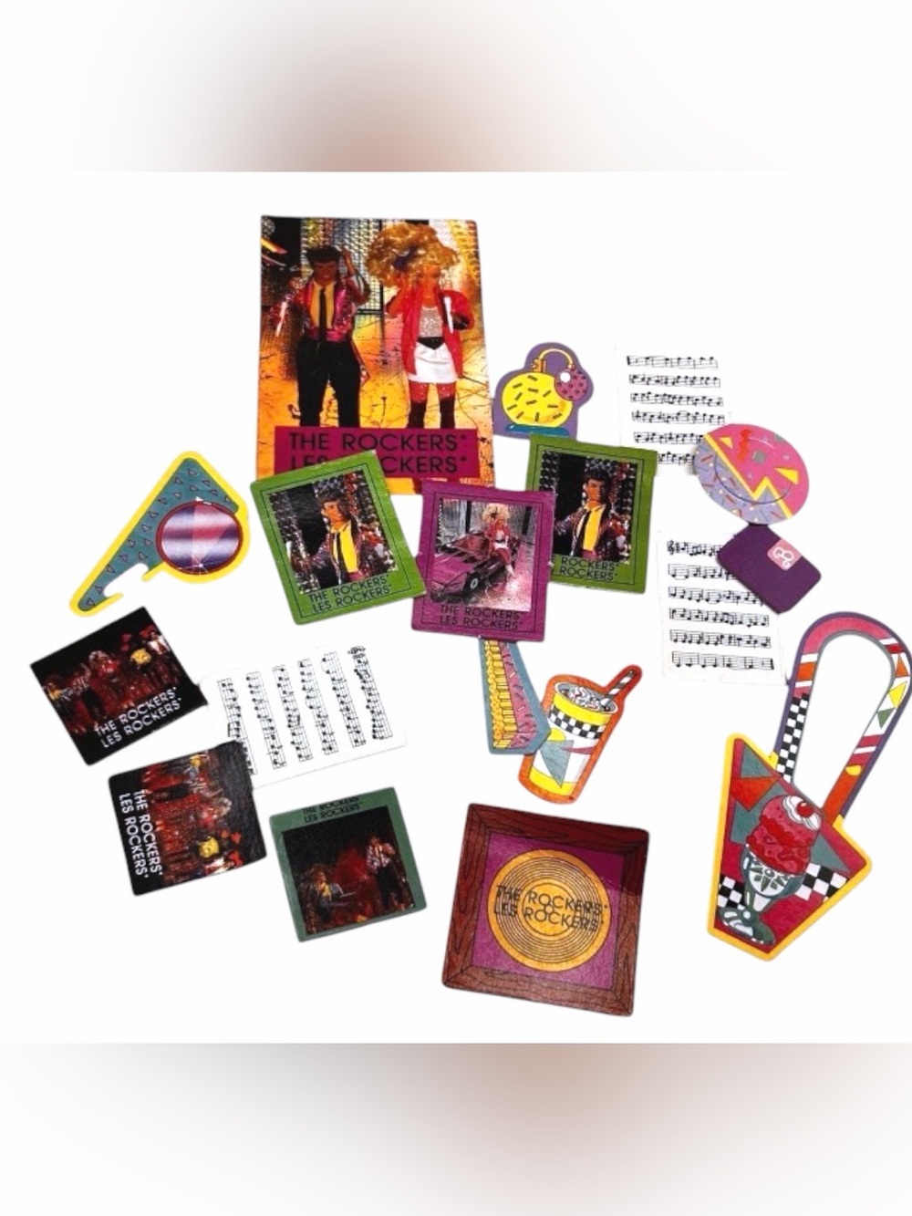 VINTAGE ORIGINAL BARBIE AND THE ROCKERS CARDBOARD INSERTS  MATTEL 1985